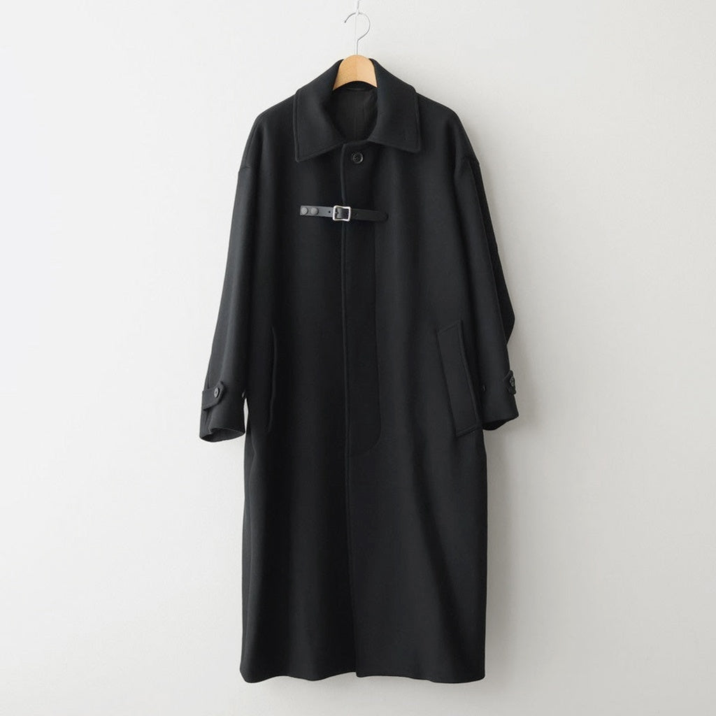 Melton Big Balmaccan Coat #BLACK [YK25FW01033C]