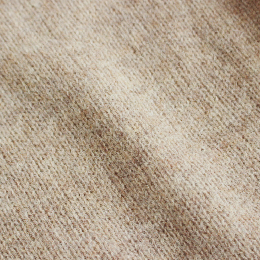 SHETLAND WOOL CASHMERE KNIT CARDIGAN #TOP BEIGE [A24AS01SC]