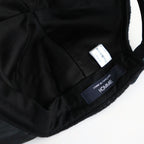 ウールヘリンボーン生地縮絨×レザー キャップ #CHARCOAL [HR-K601-051]