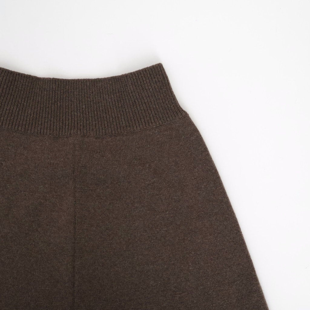 SUPER FINE WOOL KNIT SKIRT #TOP BROWN [A26AS06TJ]