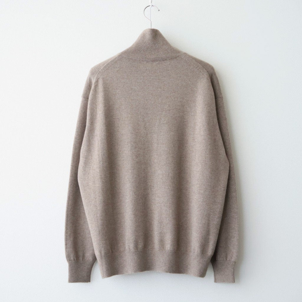 BABY CASHMERE KNIT TURTLE #NATURAL BROWN [A26AT03BC]