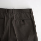 LIGHT WOOL MAX GABARDINE TWO-TUCK SLACKS #TOP BROWN [A24AP03MG]
