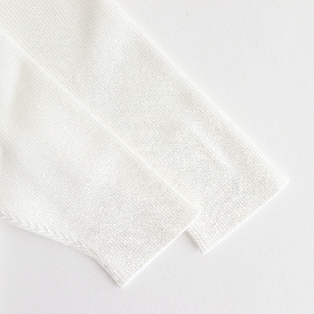 COTTON HIGH GAUGE RIB KNIT POLO #WHITE [A00P01HR]