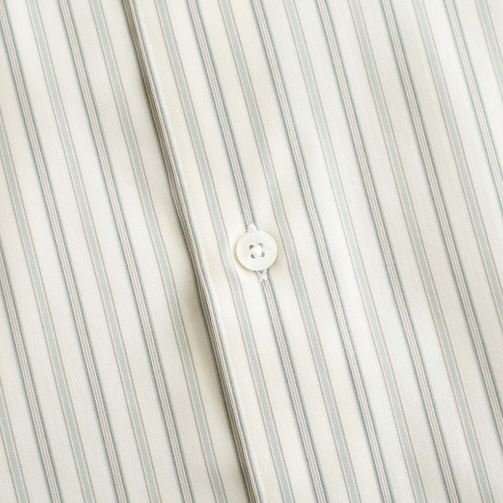 COTTON SILK STRIPE SHIRT #LIGHT GRAY STRIPE [A26AS01CS]