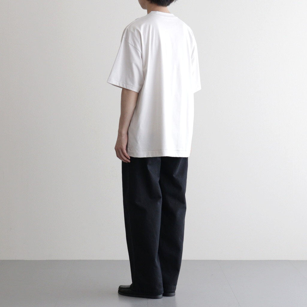 SUVIN 60/2 OVERSIZED T-SHIRT #WARM WHITE [KKAGLM0015]