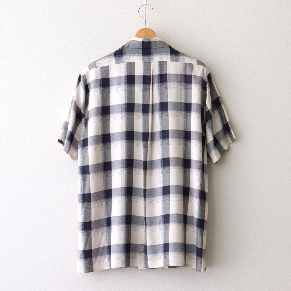 OMBRE HALF SLEEVE SHIRTS #NAVY OMBRE [25880501]