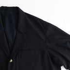 WOOL SERGE COLLEGE BLAZER #NAVY [FSC261-10212]