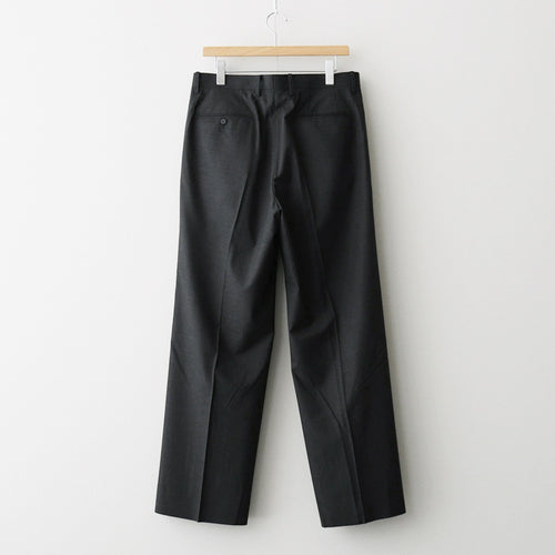 ULTRA FINE TROPICAL WOOL TWO-TUCK SLACKS #TOP CHARCOAL [A26SP02MT]