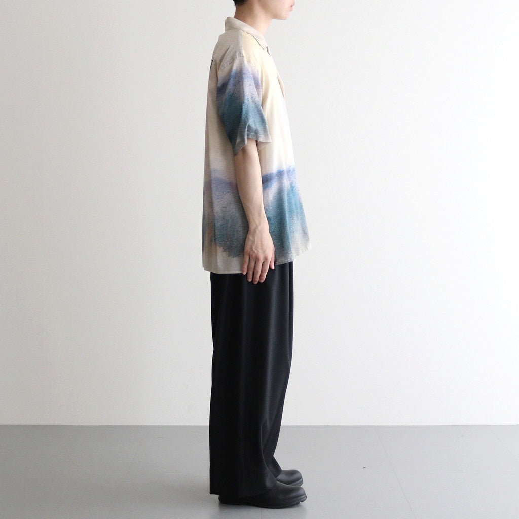LANDSCAPE PRINTED OPEN COLLAR SHIRT #IVORY [YK25SS0933SH]