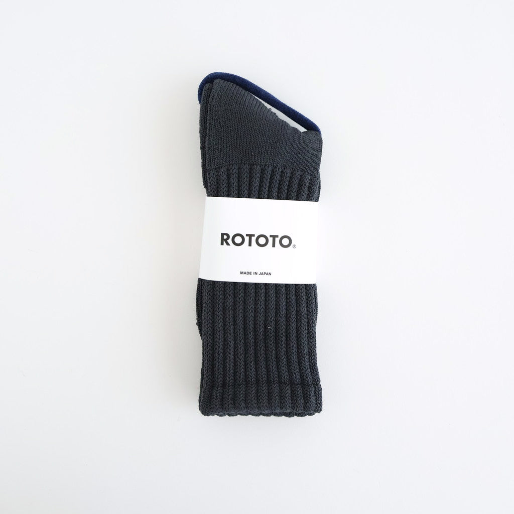 LOOSE PILE CREW SOCKS #CHARCOAL [R1334-AW25]