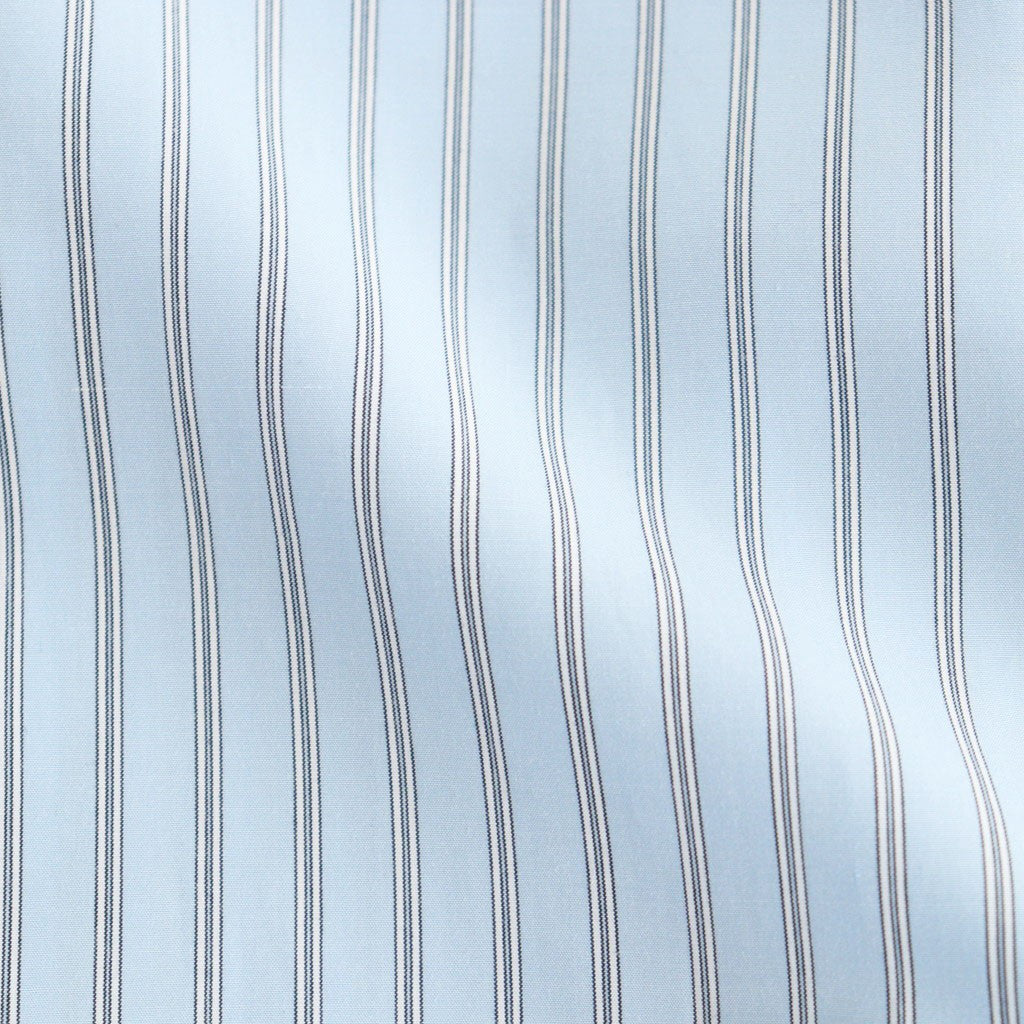 SIDOGRAS S/S Oversized Regular Collar Shirt #SAX STRIPE [GM262-50029]