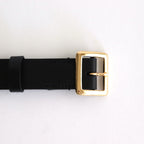 SQUARE BUCKLE BELT #BLACK [A25SB05RP-M]