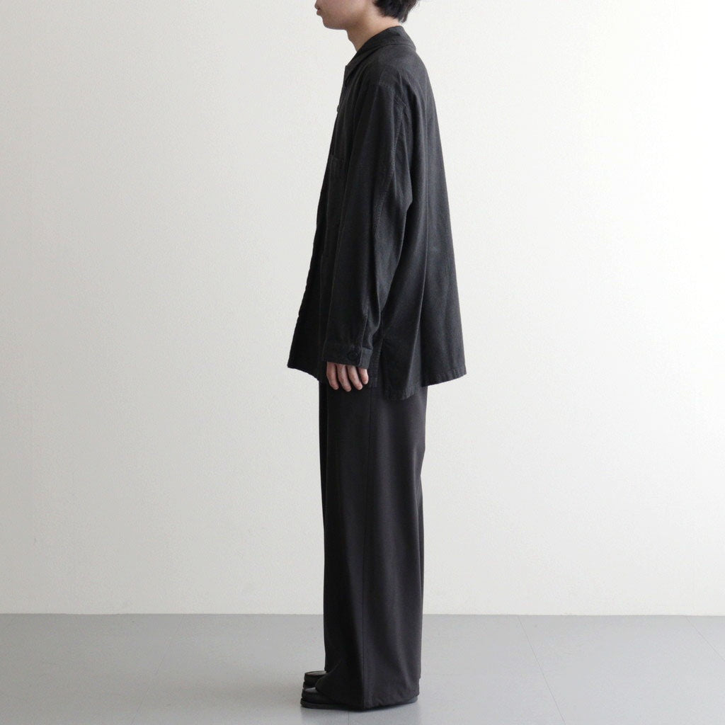 Wool Washer Tropical 2pleated Easy Trousers #CARBON [YK26SS01173P]