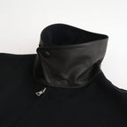 WOOL MAX CANVAS BLOUSON #BLACK [A26SB02WC]