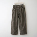 GARMENT-DYED FINX CORDUROY 5P WIDE PANTS #OLIVE BROWN [A26AP02FX]