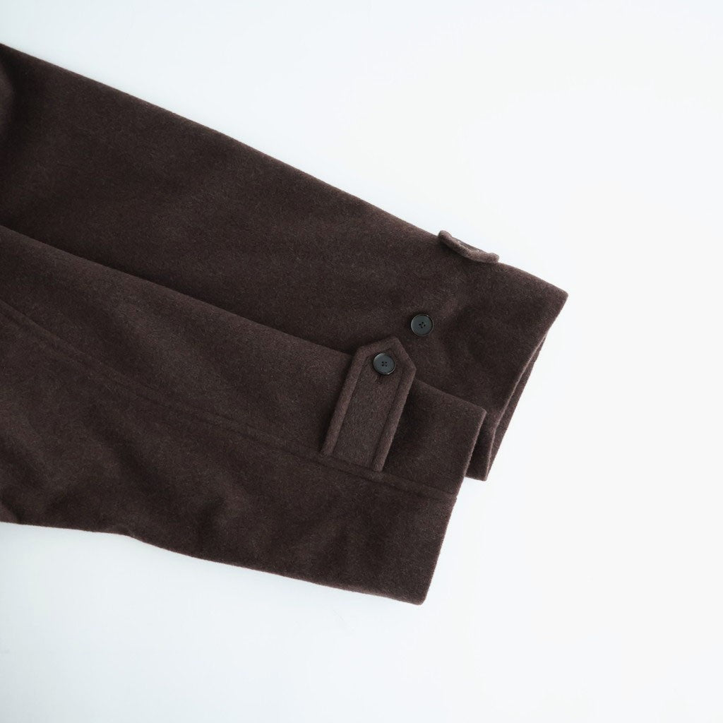 SUPER FINE WOOL MOSSER SOUTIEN COLLAR COAT #TOP BROWN [A26AC01WM]