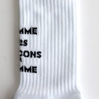 綿パイルライン入りソックス #WHITE [HO-K502-051]