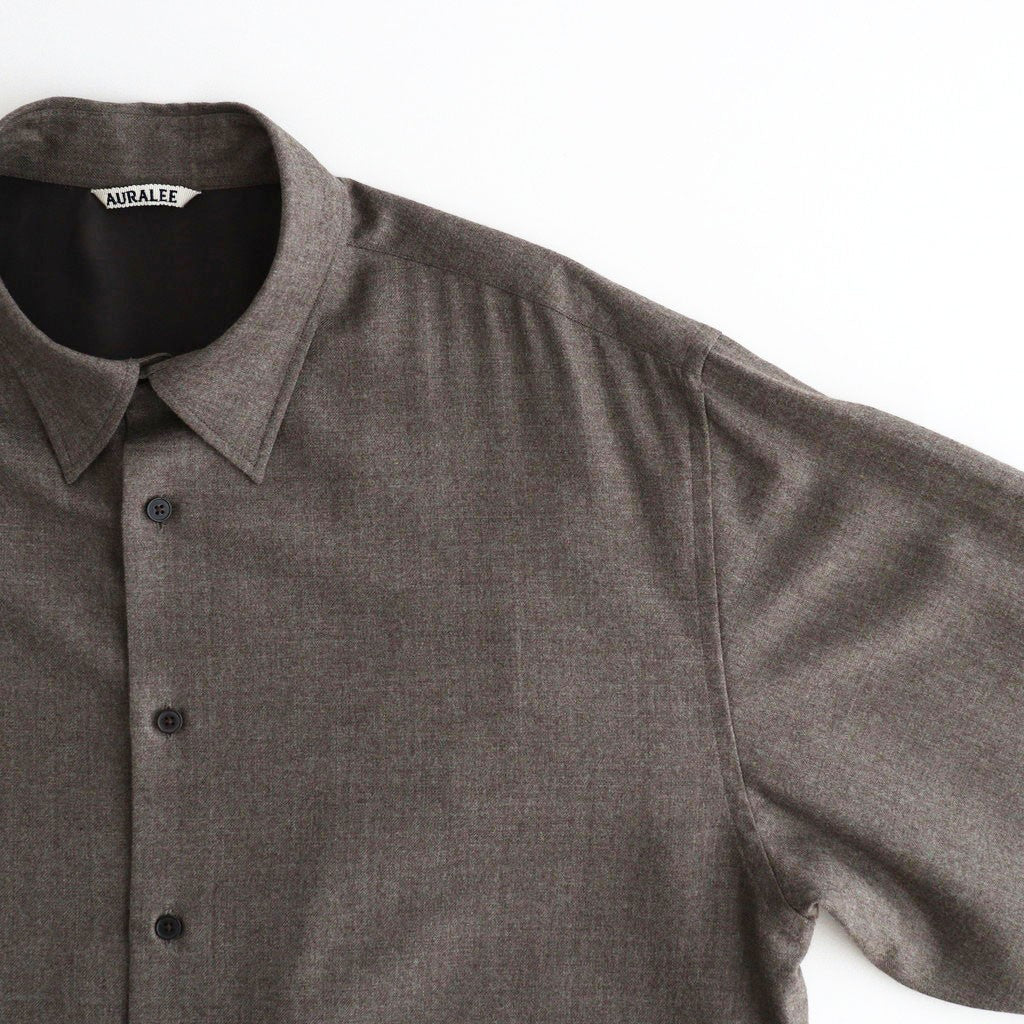 SUPER LIGHT WOOL SHIRT #TOP BROWN [A26AS02OS]