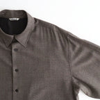 SUPER LIGHT WOOL SHIRT #TOP BROWN [A26AS02OS]