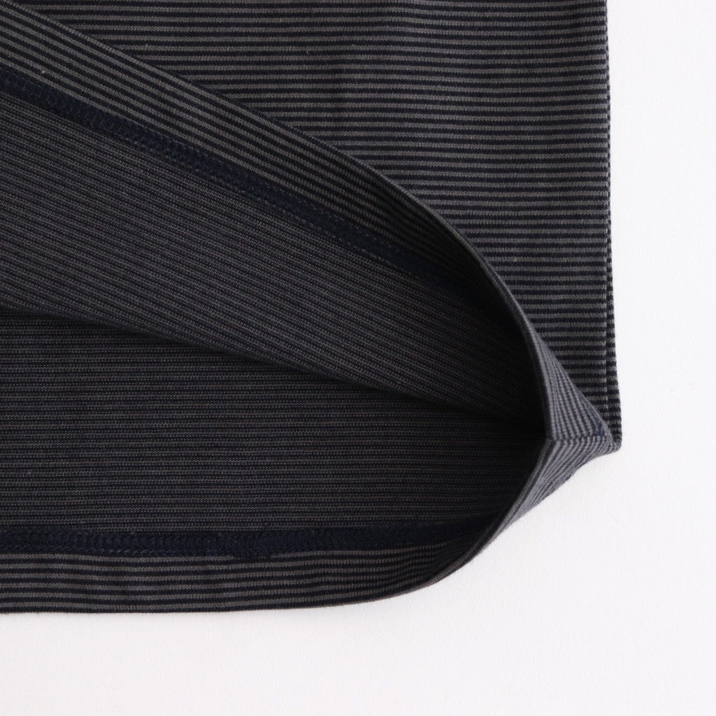 Narrow Border L/S Tee #NAVY × GRY [GU251-70117B]