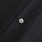 COTTON SILK OVERSIZED REGULAR COLLAR SHIRT #BLACK [ST.1492]