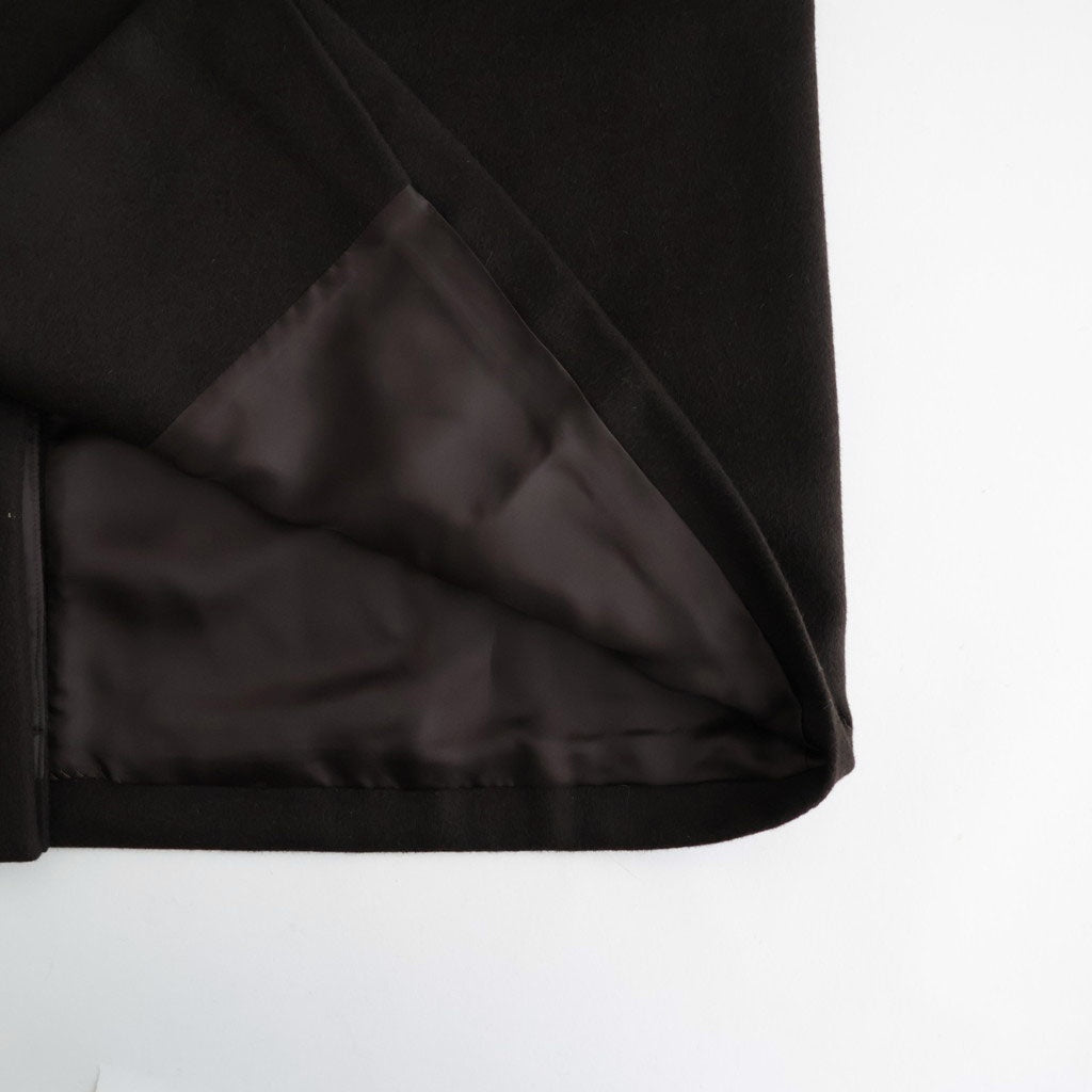 WOOL CASHMERE RAGLAN SLEEVE BALMACAAN COAT #DARK BROWN [ST.1535]