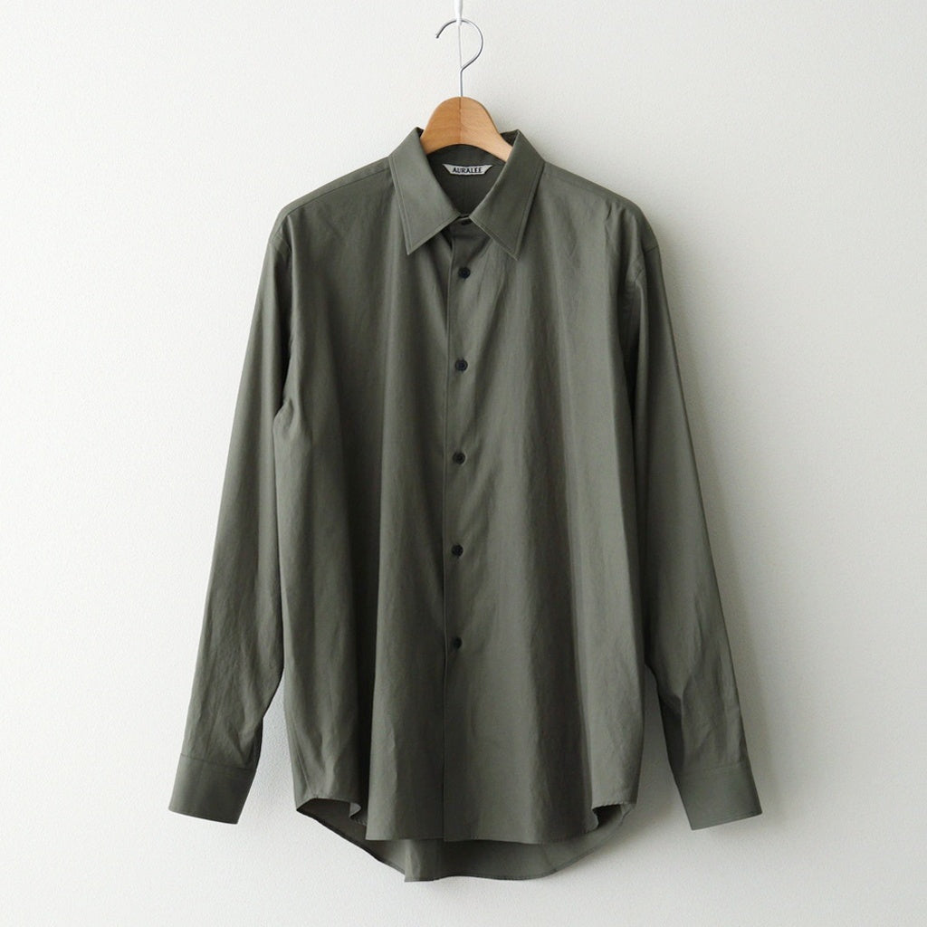 WASHED FINX TWILL SHIRT #DARK OLIVE [A26AS01TN]