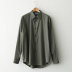 WASHED FINX TWILL SHIRT #DARK OLIVE [A26AS01TN]