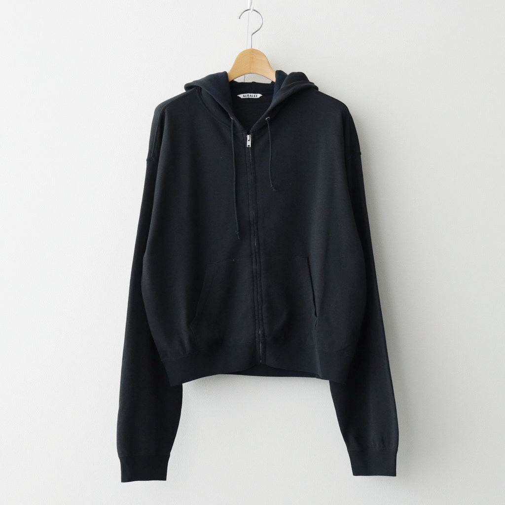 HIGH TWIST LIGHT SWEAT ZIP PARKA #INK BLACK [A26SP01MU]