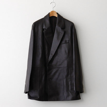 LEATHER DOUBLE BRESTED JACKET #DARK BROWN [ST.920]