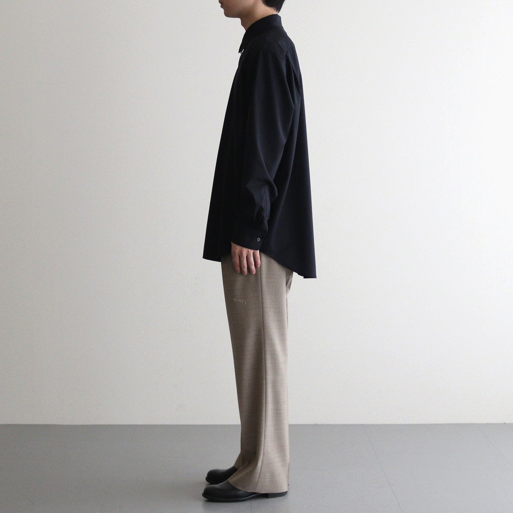 SUPER FINE TROPICAL WOOL SHIRT #TOP DARK NAVY [A25SS01WT]