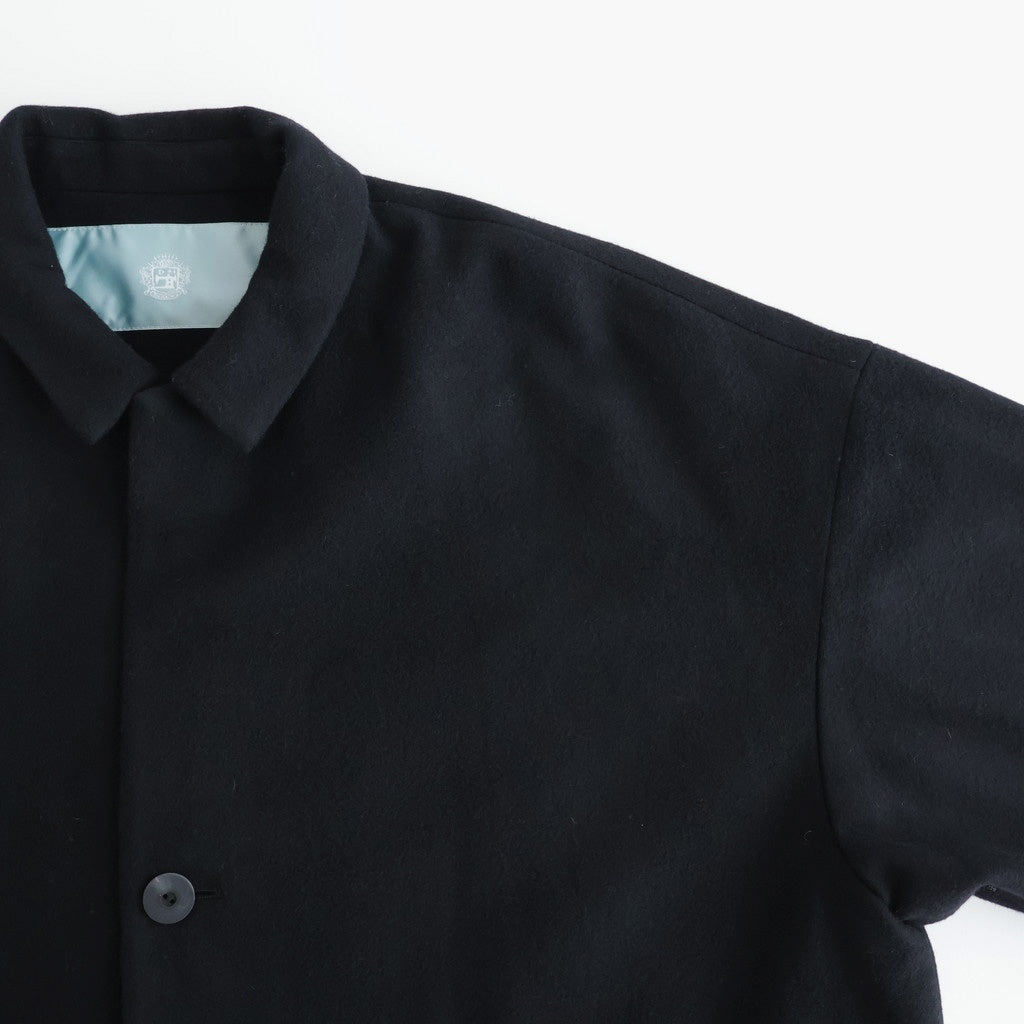 メルトンBigハーフコート #BLACK [D225-C548]