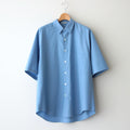 WASHED FINX TWILL BIG HALF SLEEVED SHIRT #BLUE [A25SS03TN]