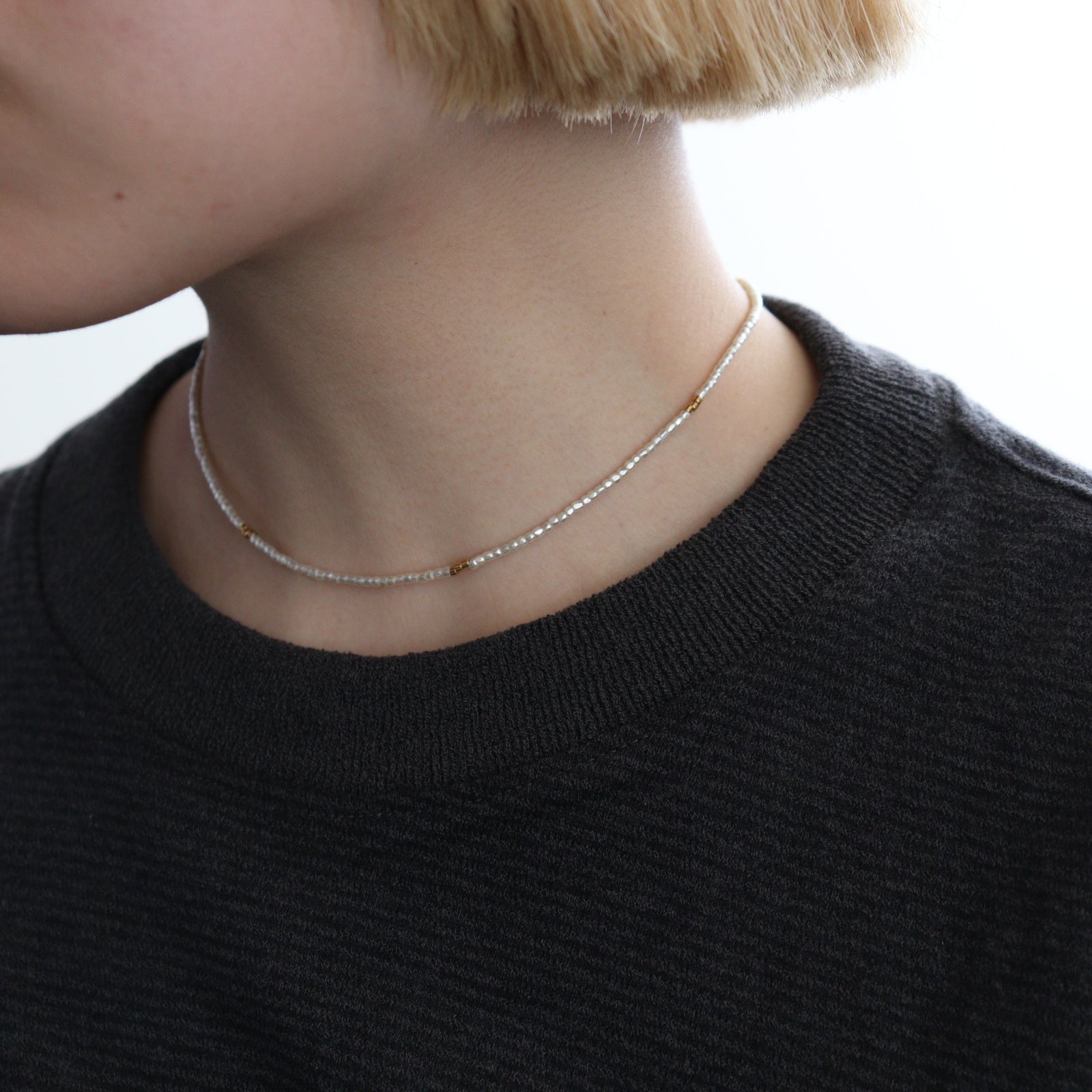 Thin Beads Choker #WHT [12610904] - ciacura 三重県四日市市の