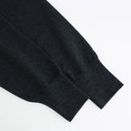 HIGH TWIST WOOL KNIT V-NECK P/O #CHARCOAL [A25AV02CK]