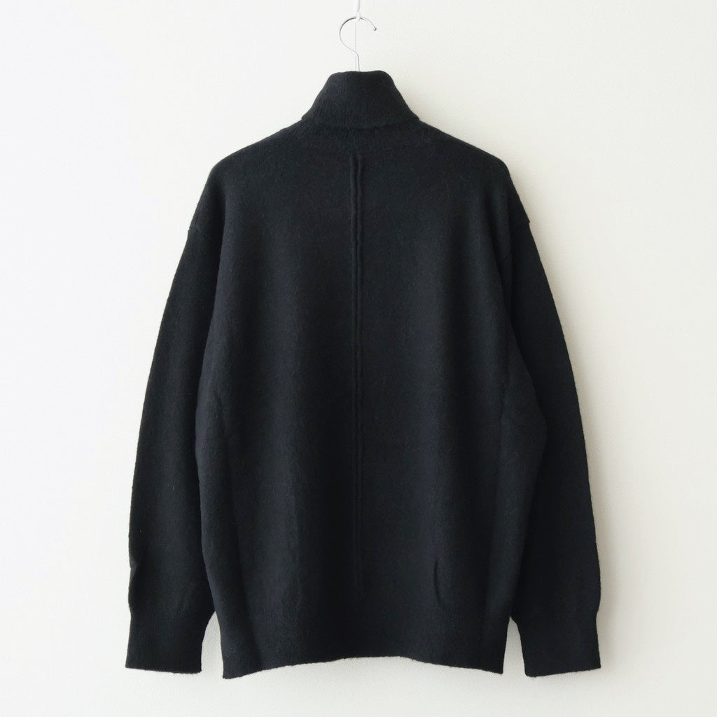 WOOL/ALPACA KNIT LOOSE TURTLE NECK PO #BLACK [ST.1295]