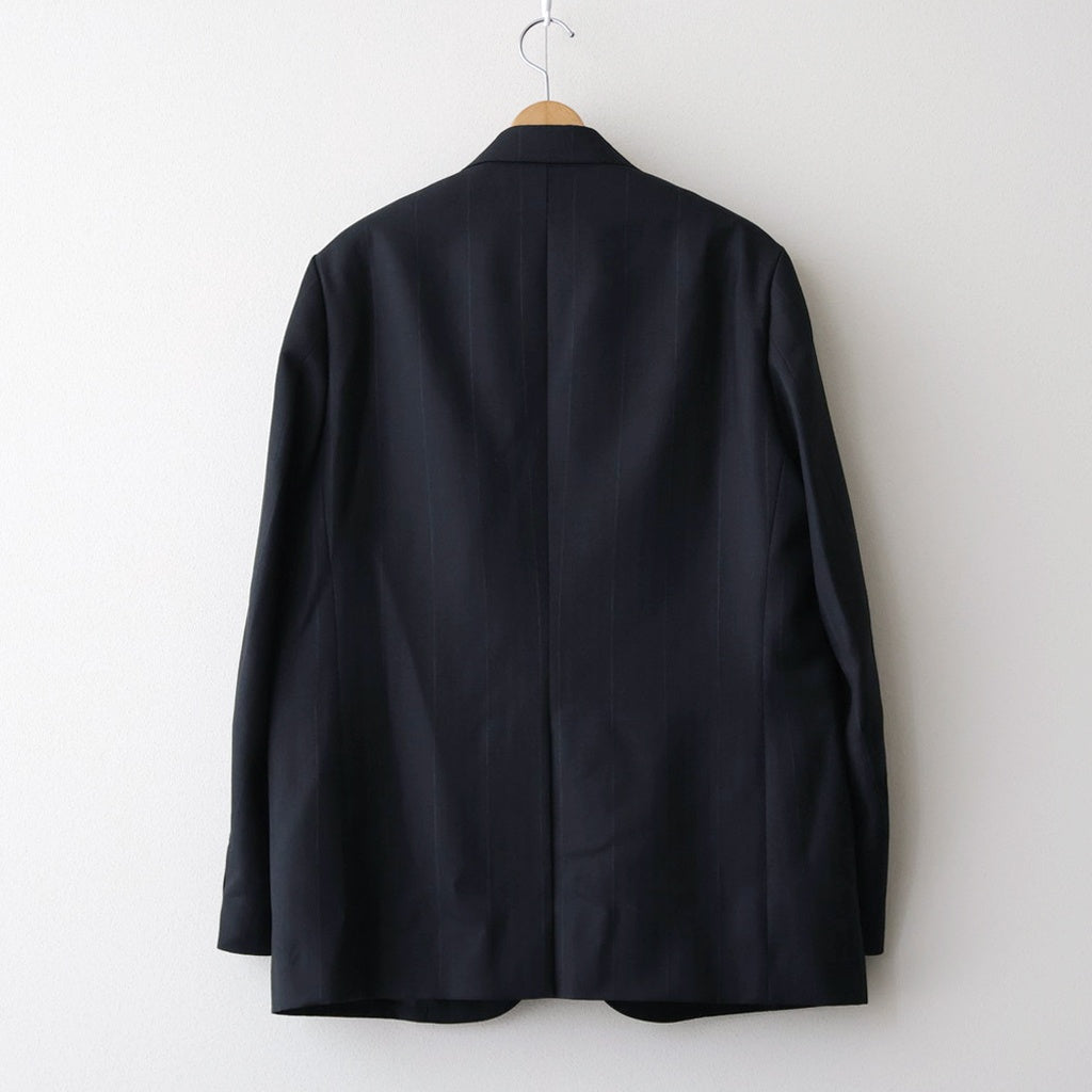 BLUEFACED WOOL JACKET #CHARCOAL NAVY STRIPE [A26SJ01BA]