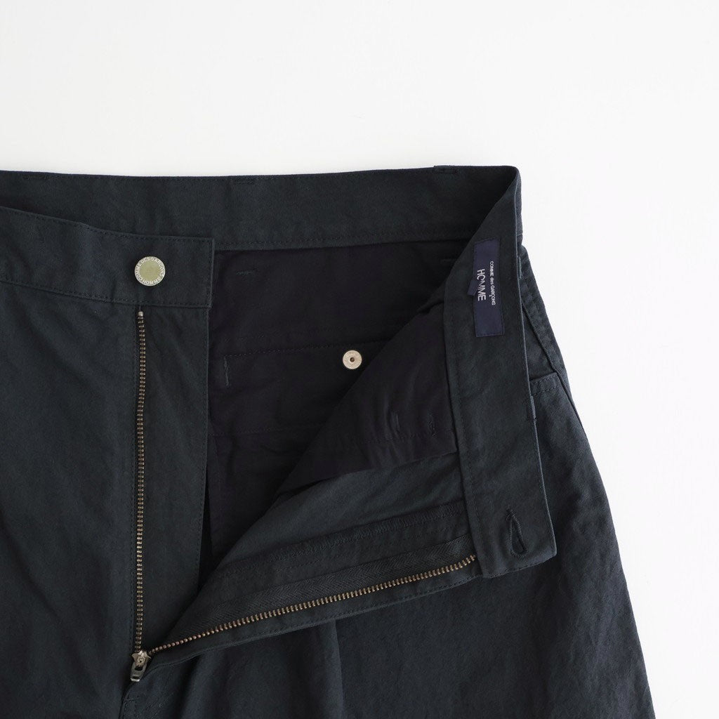 ナイロンオックス 製品染め タックパンツ #BLACK [HQ-P003-051]