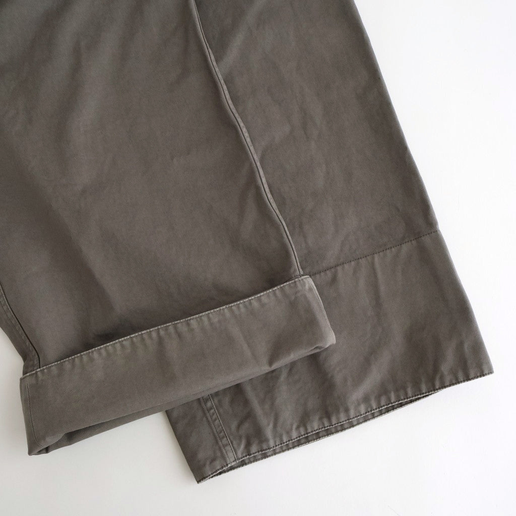 KATHARINE HAMNETT Organic Cotton Wide-leg Work Pants #GRAY [YK25FW01131P-KH]