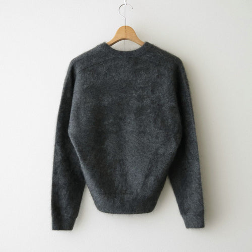 ROYAL CASHMERE FUR V NECK SWEATER #TOP GRAY [KRAGLW0910]
