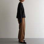 BRUSHED SUPER KID MOHAIR KNIT P/O #INK BLACK [A24AP05KM]