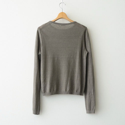 LINEN 14G Pull Over #GREY KHAKI [I26SS-K3]