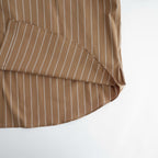 SIDOGRAS Brown Stripe L/S Oversized Regular Collar Shirt #BROWN [GM263-50345]