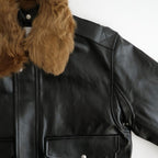 SHRINK LEATHER G-1 JACKET #BLACK SHRINK [26330705]