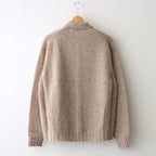 SHETLAND WOOL CASHMERE KNIT CARDIGAN #TOP BEIGE [A24AS01SC]