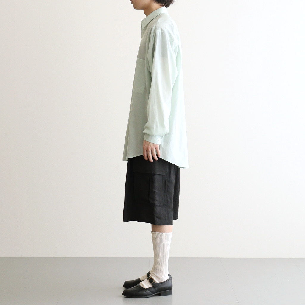 VIS/LI BRIGHT TWILL CARGO SHORT TROUSERS #DARK CHARCOAL [ST.1458]