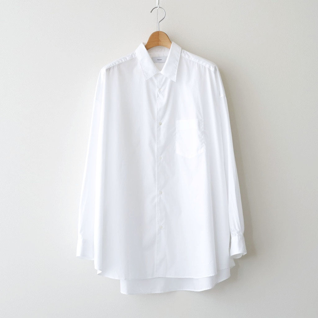 Broad L/S Oversized Regular Collar Shirt #WHITE [GM263-50001B]
