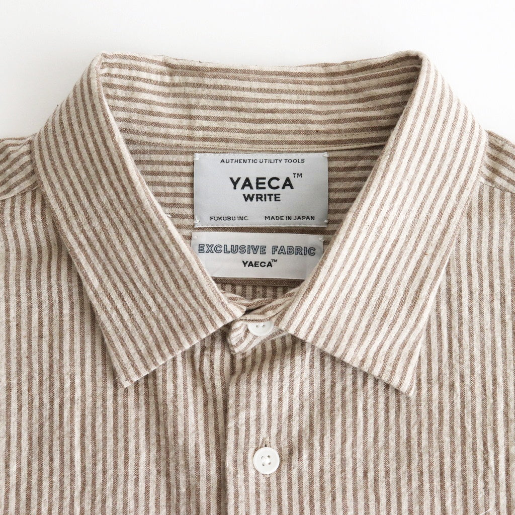 BUTTON SHIRT PULLOVER #brown-st [45110]