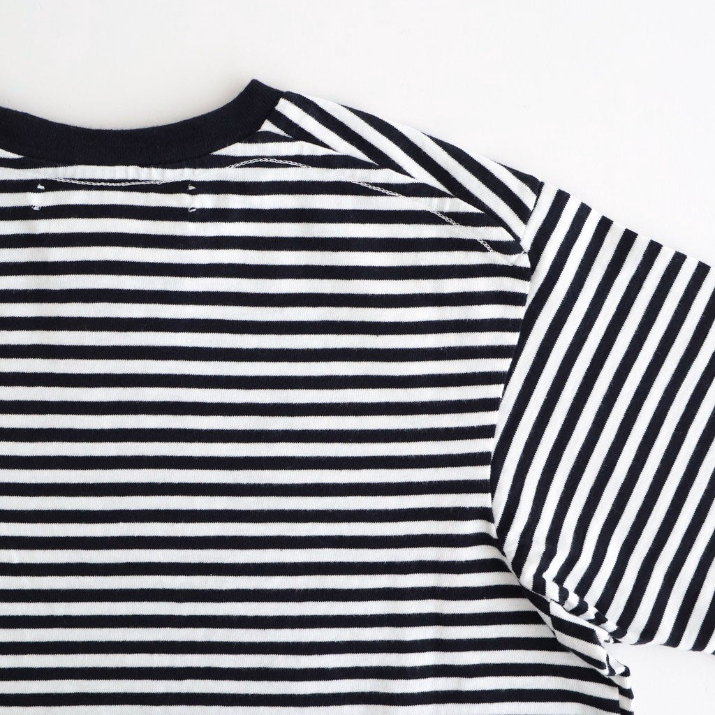 ムラ糸Tシャツ Slub Yarn T-Shirt #WHITE/NAVY [32061007]