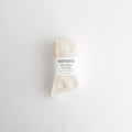 ORGANIC DAILY 3 PACK RIBBED CREW SOCKS #IVORY [R1427-AW25]